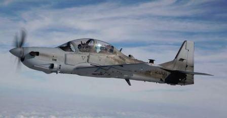 AAF pilot in training flying A-29 Super Tucano at Moody AFB