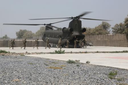 SFAAT traveling to work on CH-47 in Afghanistan