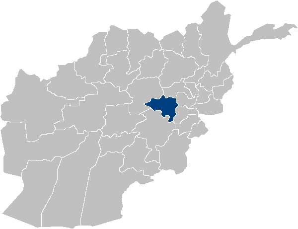 Location Map of Wardak Province Afghanistan