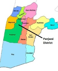 Map Panjwai District Kandahar Province Afghanistan