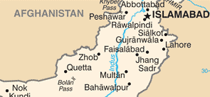 Map of Quetta Pakistan