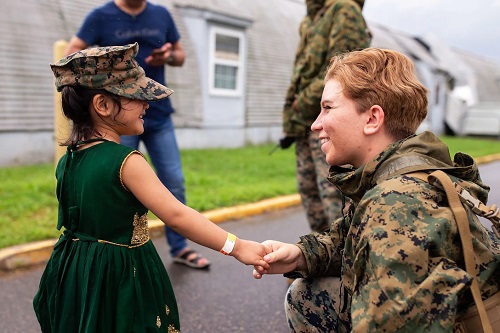 Afghan Child Welcomed to MCB Quantico