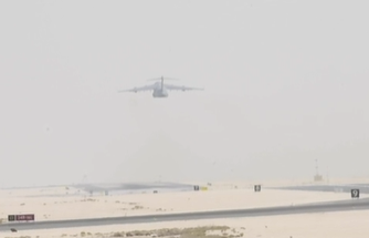 C-17 takes off from Al Udeid Air Base