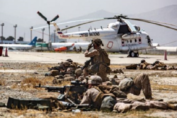 Marines Provide Security at HKIA during Kabul NEO